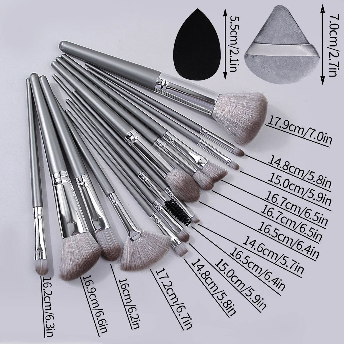 18-Piece Professional Makeup Brush Set - Magic Market