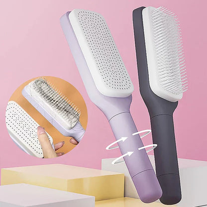 Self-Cleaning Rotating Hairbrush - Magic Market