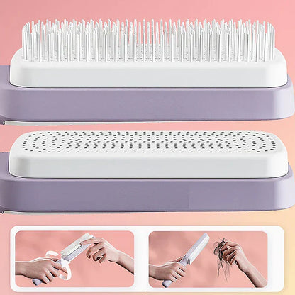 Self-Cleaning Rotating Hairbrush - Magic Market