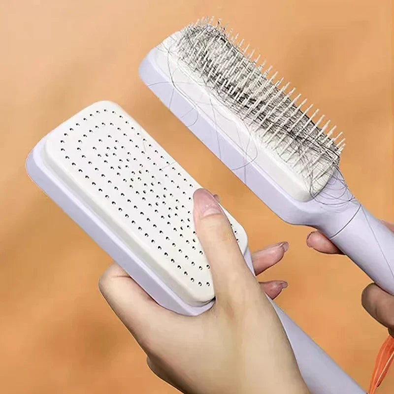 Self-Cleaning Rotating Hairbrush - Magic Market