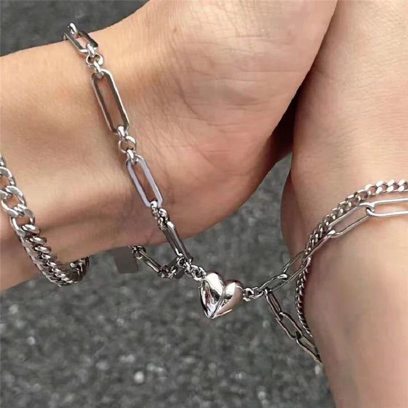 Couple’s Silver Chain Bracelet - Magic Market